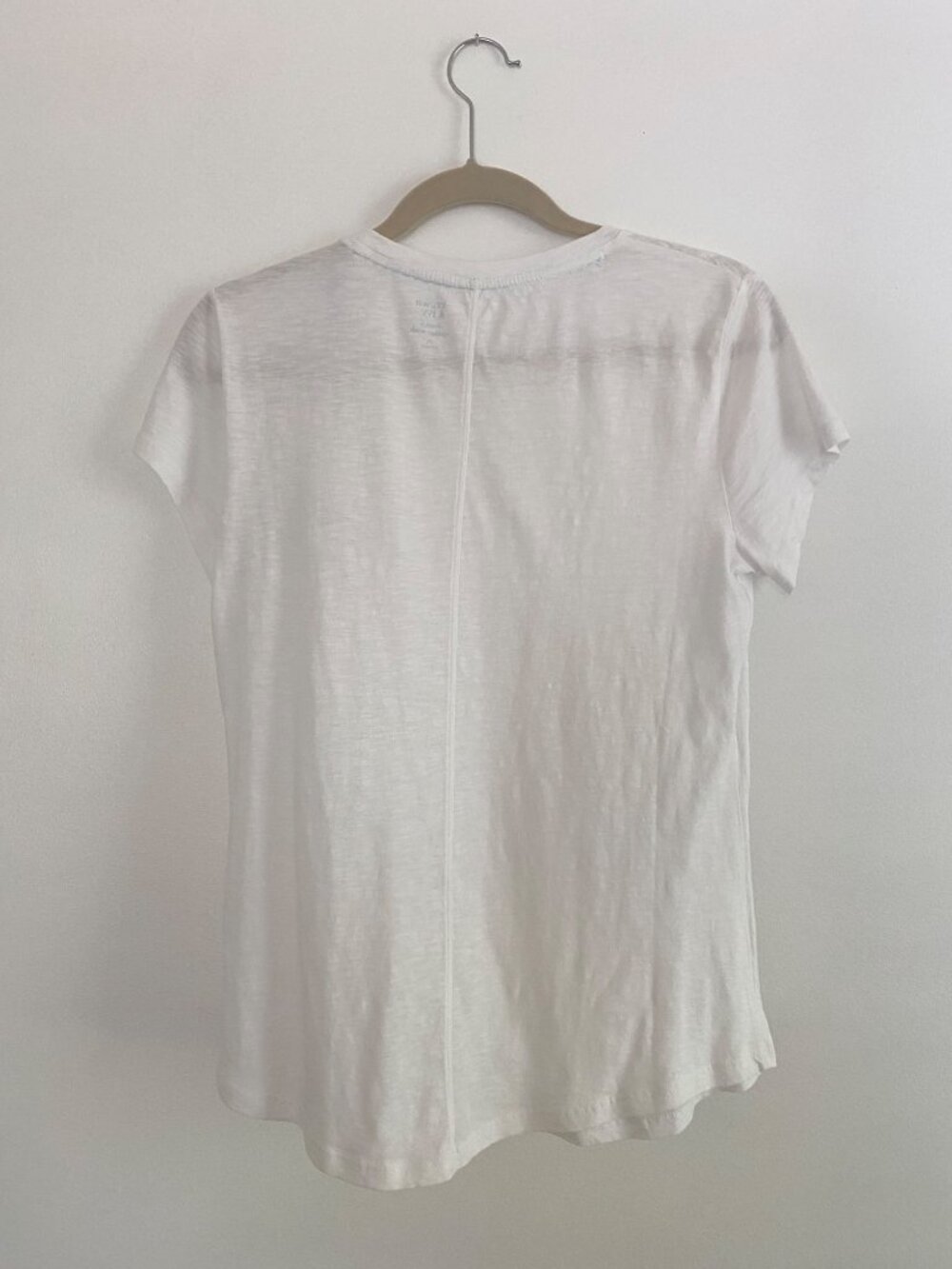 Crown & Ivy Vintage Wash White Classic Fit Cotton T-Shirt Size M - Picture 3 of 6